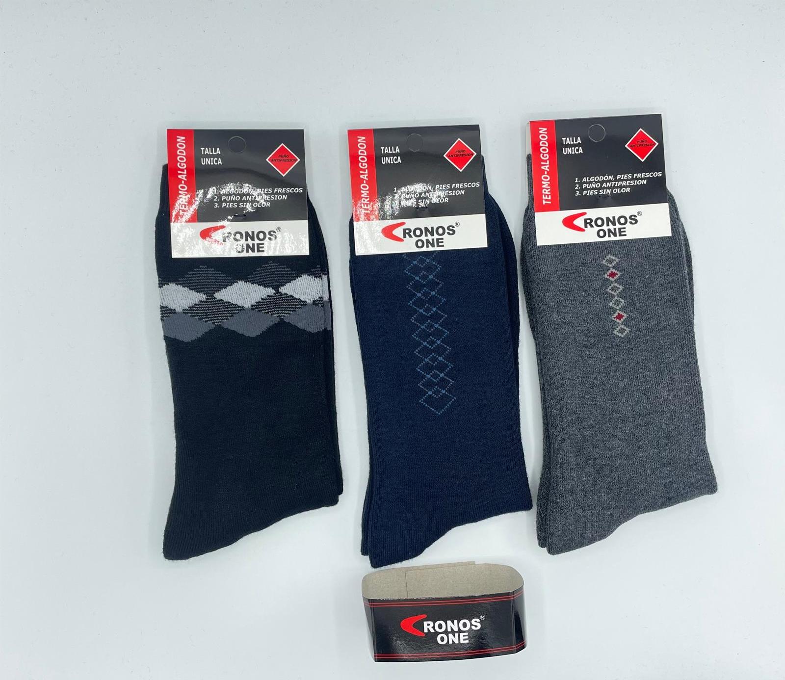 Calcetín fantasía de hombre algodón térmico extra gordo , extra elástico